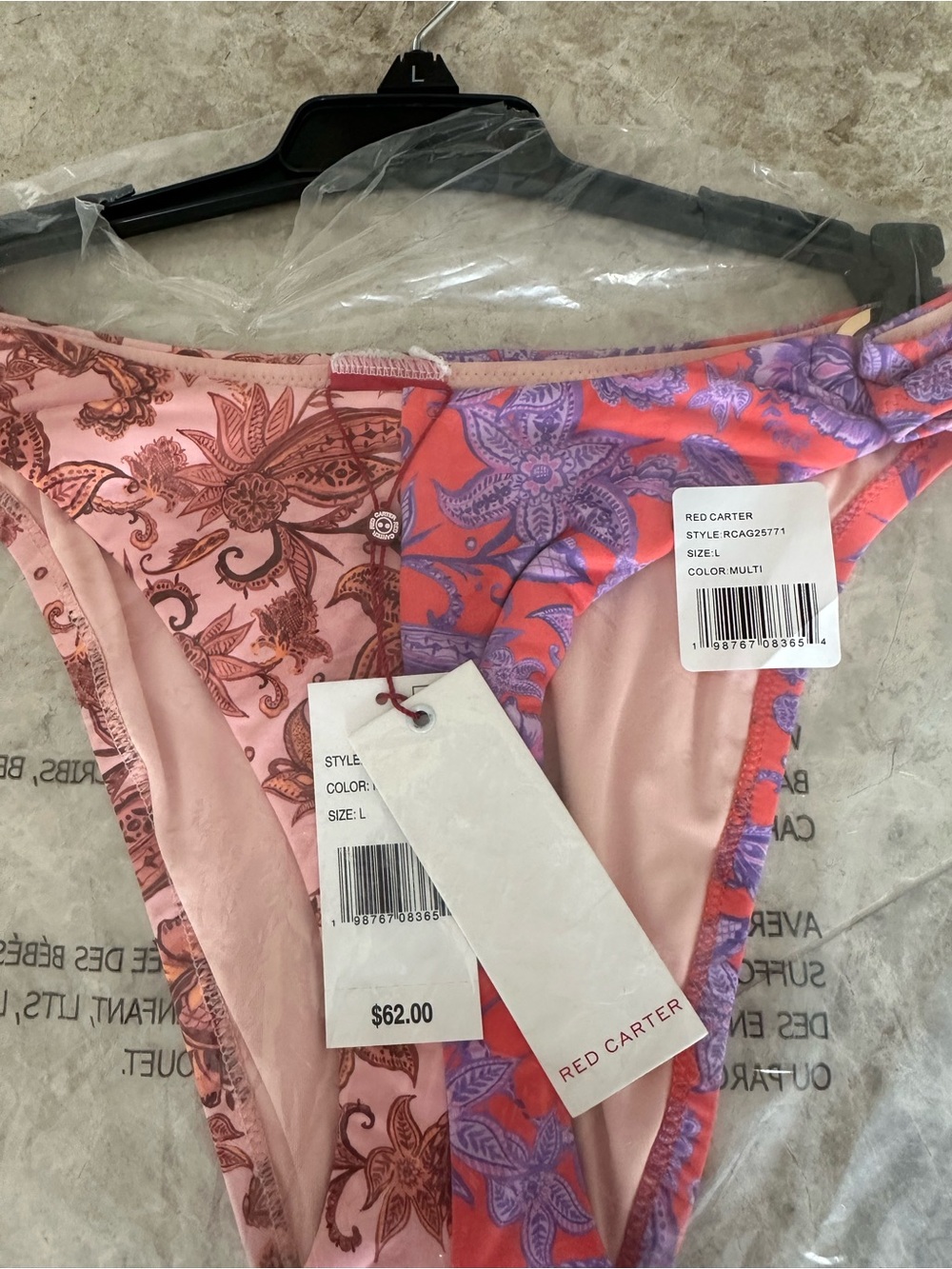 Red Carter Pink & Coral Floral Bikini Bottom